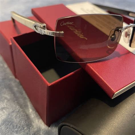 cartier wood glasses for cheap|authentic cartier buffalo horn glasses.